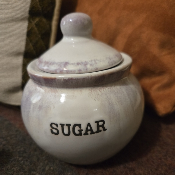 Sheffield Home Cream And Sugar Bowl Set In White And Purple - Picture 4 of 6